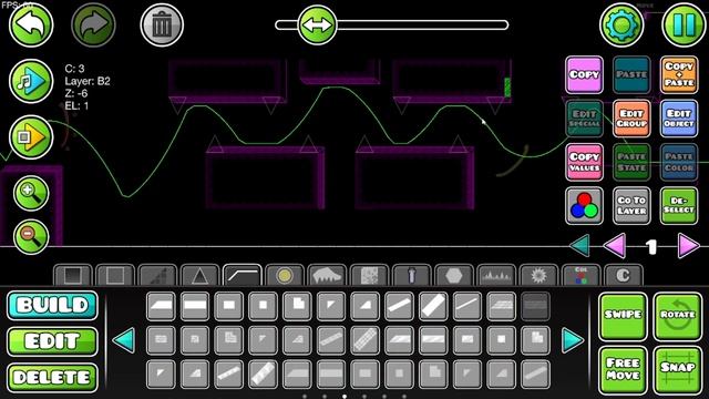 Делаю свой уровень в Geometry Dash |часть 3| Декор №1