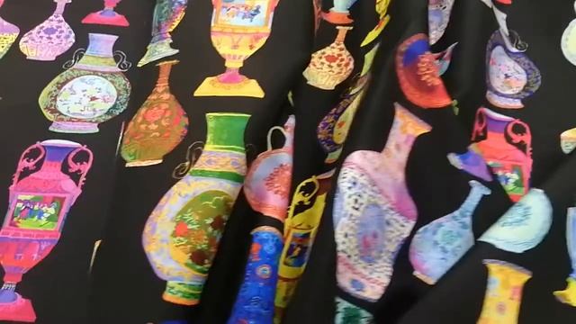 Дизайнерская курточная ткань античный вазы