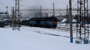 Тепловоз 2ТЭ116У-0046. Отправление.