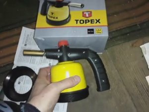 Газовая горелка TOPEX 44E140   190g под прокалываемый баллон.