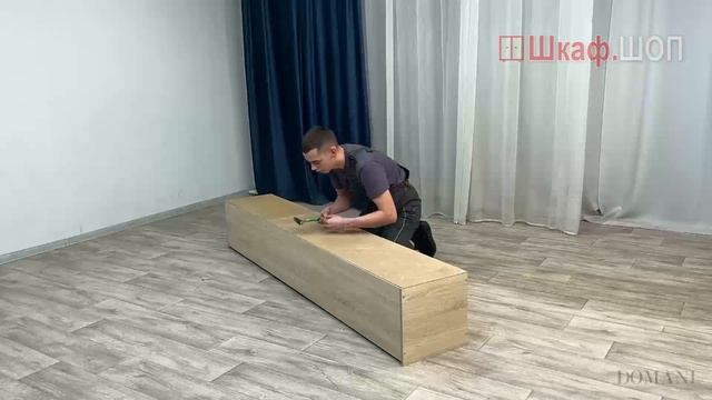 Гостиная Ливорно. Пенал с полками ЛШ-1, сборка ШкафШоп смотреть онлайн