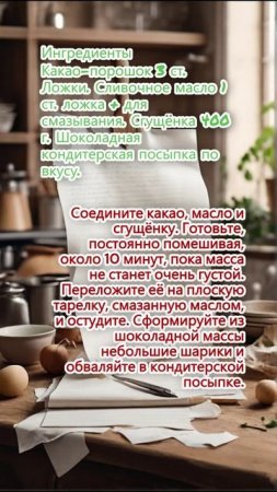 Шоколадные конфеты бригадейро со сгущёнкой