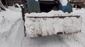 Чистка снега на Т 40.
