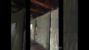 Утепление пенополиуретаном деревянного здания.