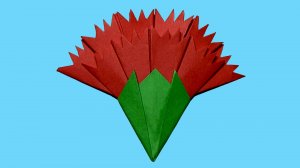 Гвоздика из бумаги на 9 мая День Победы. Поделки на 9 Мая своими руками. Цветок из бумаги