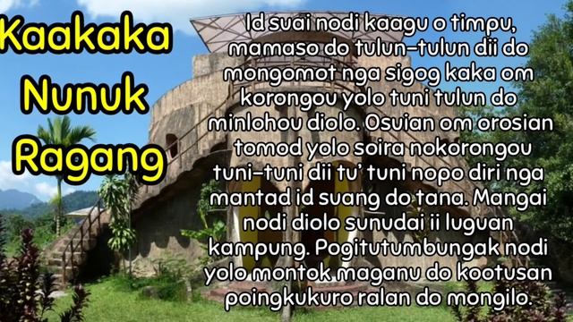 kaakaka Nunuk Ragang Mari belajar dusun!