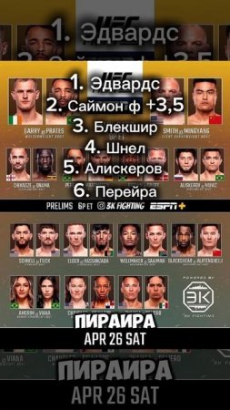 UFC Fight Night, Герри, Пратес, Смит, Магомедов, Перейра, Алискеров ставки, прогноз, разбор