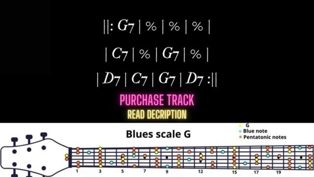 Tennessee Slow Shuffle Blues Backing Track in G
