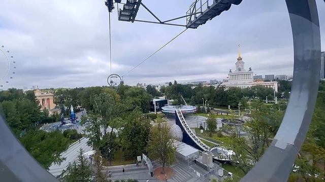 Ура!ОТКРЫЛИ канатную дорогу «Воздушный трамвай» на ВДНХ.Супер виды.Кабинка №13