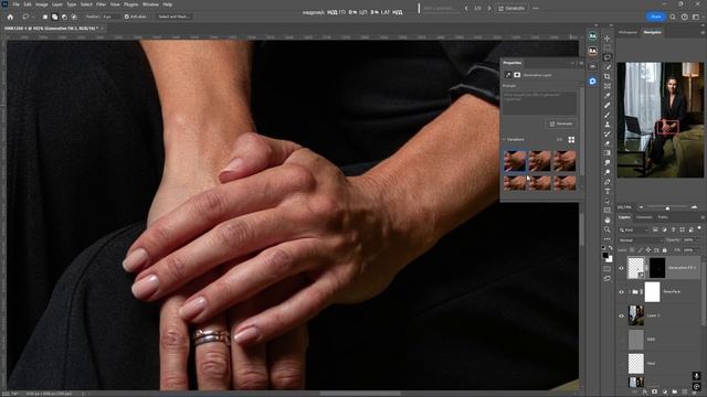 Ретушь портрета в фотошопе с помощью инструментов AI