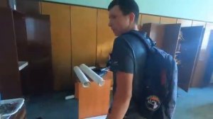 Тюрьма для труд. подр. Заброш. школа-интернат Всё оставл. на своих местах Рига, Латвия