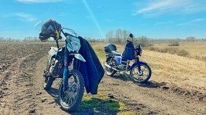Питбайк или Альфа, что же лучше.. С другом по полям на мопедах