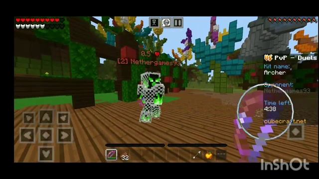 Minecraft PvP big brain movements//CubeCraft MCPE gameplay #minecraft #cubecraft #pvp #games
