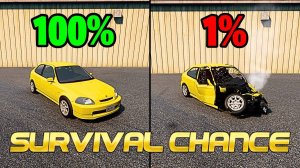 Реалистичные аварии с шансом на выживание #55 😱|BeamNG.Drive| Бименджи Драйв