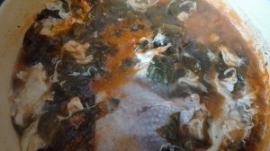 Зелёный борщ со щавелем и яйцом.