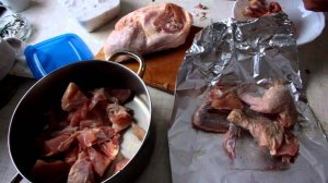 Кусочки курицы в фольге в духовке