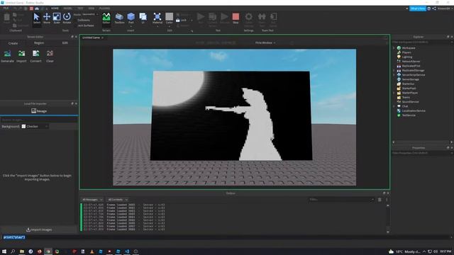 Auto MP4 to Roblox Converter Plays Bad Apple смотреть онлайн