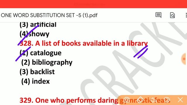 ONE WORD SUBSTITUTION SET-5 FROM PREVIOUS YEAR (1997-2019) REVISION TEST SSC CGL CHSL 2020. смотреть онлайн