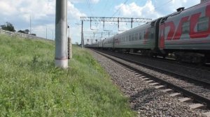 Электровоз ЭП20-026 с фирменным поездом Анапа №12 Анапа - Москва