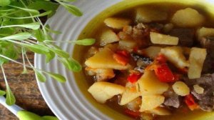 Рагу из овощей и говяжьей печени