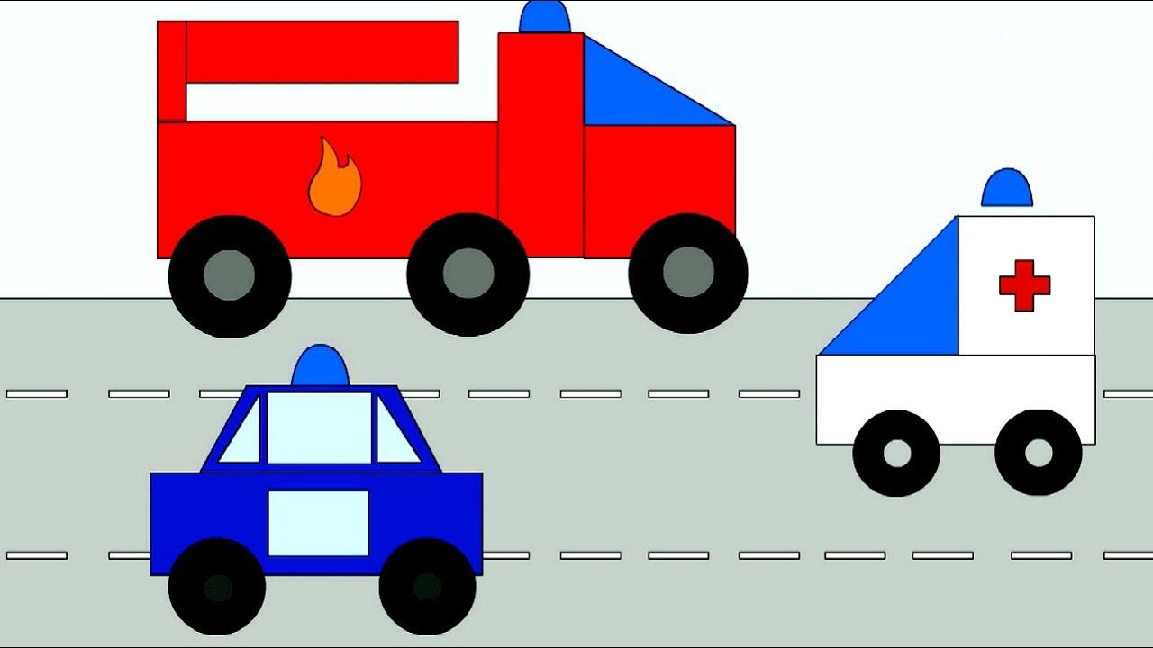 Мультик для малышей  Учим фигуры Собираем машины смотреть онлайн