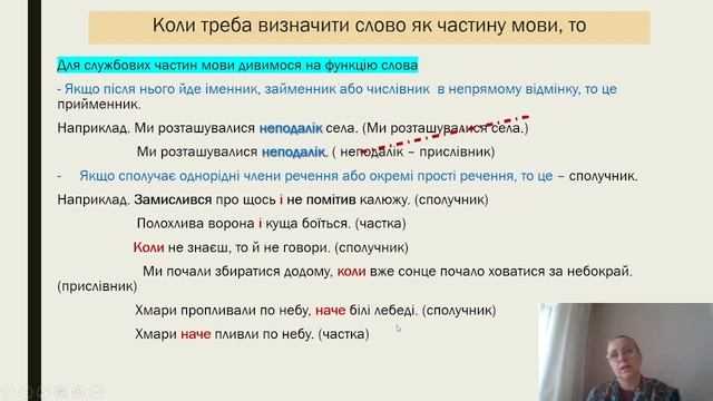 Готуємось до НМТ. Заняття 21. Відповідність між словом і частиною мови між словом і членом речення