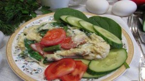 Омлет с овощами в пакете