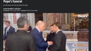 🇺🇸🇫🇷"Ты не должен быть здесь", - Трамп прогнал Макрона со встречи с Зеленским в Ватикане.
