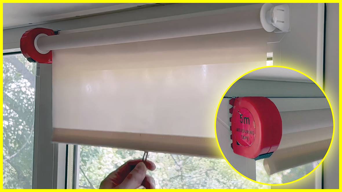 Рулонная штора + рулетка! Оригинальная самоделка! смотреть онлайн