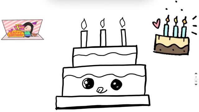Drawing Love Cake Step by Step | How to Draw an Easy Cake