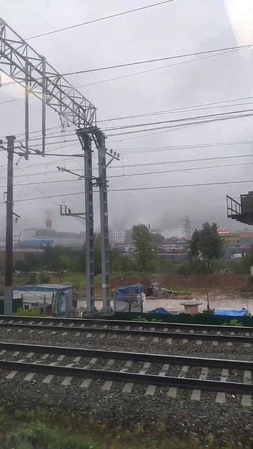 станция Битца стройка под дождём хорда мост через мкад въезд в новую Москву