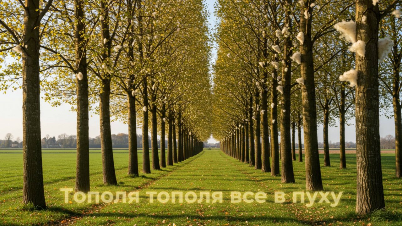 Тополя тополя все в пуху