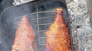 Морской окунь горячего копчения