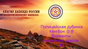 Кёнгму Хапкидо. Полицейская дубинка.  Варианты нанесения ударов. #3
