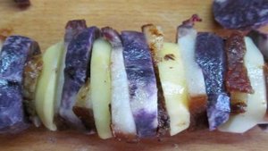 Картофельный шашлык с салом