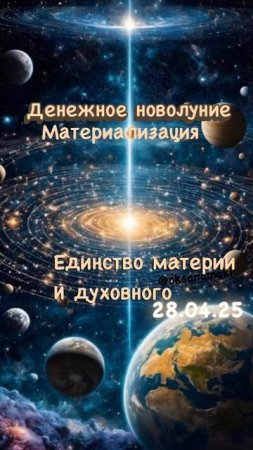 ДЕНЕЖНОЕ НОВОЛУНИЕ 28.04.25г🌖💰💸
Материализация Тельца в ЕДИНСТВЕ