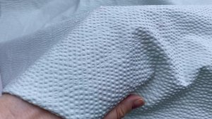 Сирсакер  мятного цвета однотонная 14251