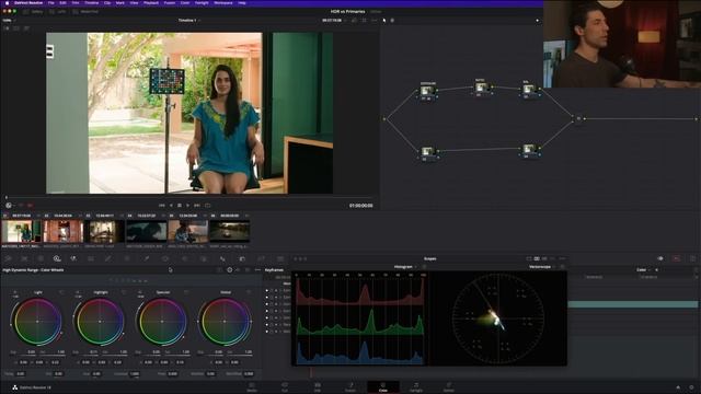 Как и когда использовать [HDR Color Wheels] в DaVinci Resolve