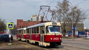 Поездка на трамвае МТТЧ СМЕ 1357+1358 Маршрут № 26 Москва