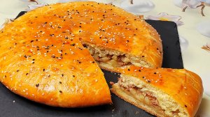 Не пирог, а золото: беру немного мяса и картошки, и восхитительный пирог на бездрожжевом тесте готов