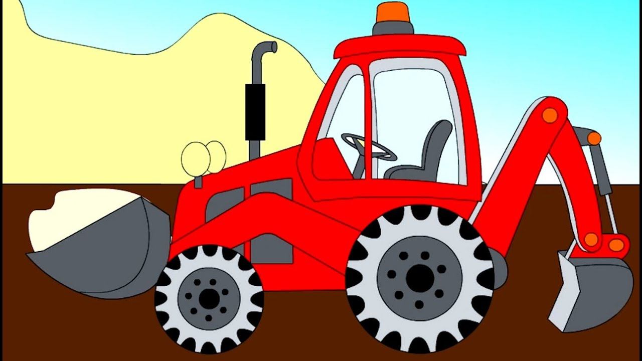 Мультик про трактора. Раскрашиваем трактора и учим цвета смотреть онлайн