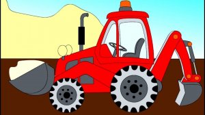 Мультик про трактора. Раскрашиваем трактора и учим цвета
