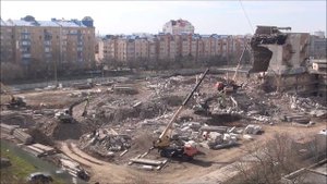 Крым Евпатория Завершение демонтажа Дворца пионеров