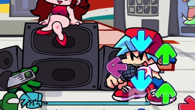 Прохождение мода фнф амонгаса VS Impostor V4 ЧАСТЬ 1 смотреть онлайн