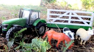 Трактор на ферме. Игрушки. Видео для детей. Игрушечный трактор