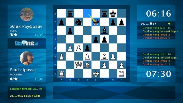 Chess Game Analysis: Paul aipassa - Элик Рауфович : 1-0 (By ChessFriends.com)