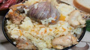 Рис с тыквой и курицей