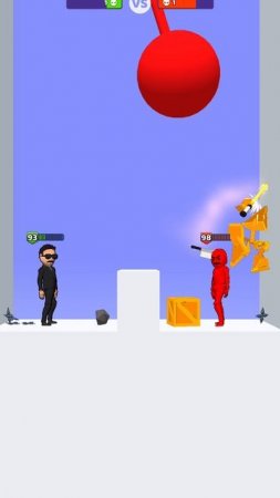 Битва человечков lvl631 Агент Шмид и мощный накал в игре Who dies first
