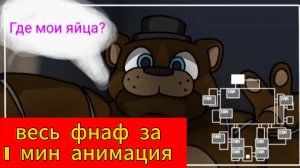 "Весь фнаф за 1 минуту" анимация по фнаф