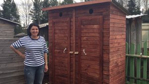Отзыв клиента о дачном туалете с Хоз-блоком - СК "Домино"